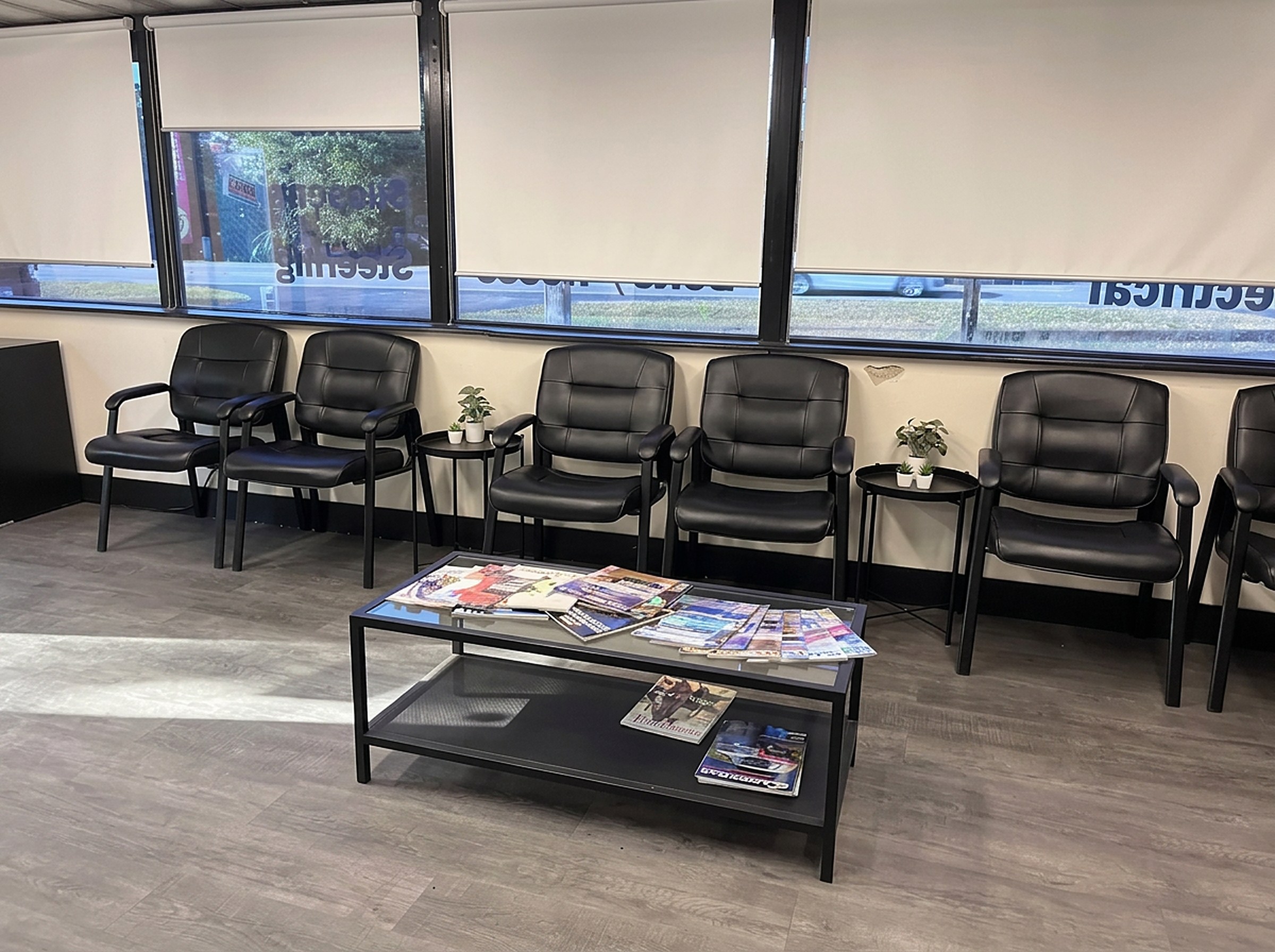Clean customer waiting area